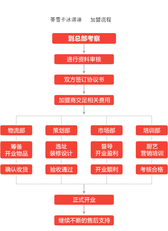 蒂雪卡冰淇淋加盟流程